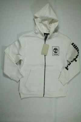Sudadera con capucha Timberland blanca manga larga cremallera completa ¡NUEVA! Nuevo con etiquetas Foto 1 de 3