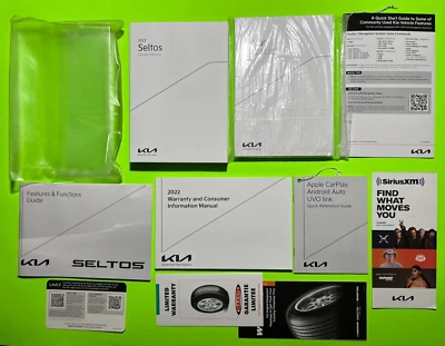 2022 Kia SELTOS Factory Owners Manual Set w/ Car Infotainment *OEM* - Image 1 of 4