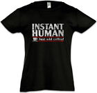 Instant Human Kids Girls T-Shirt Fun Geek Nerd Science Scientist Engineer Coffee