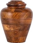 Cremation Urn for Human Ashes Adult Male Female Fractal Burned & Resin Artwork W