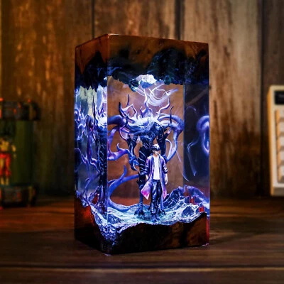 Sung Jinwoo Beru Figure Epoxy lamp, Solo Leveling Sung Jin Woo Night Light - Image 1 of 4