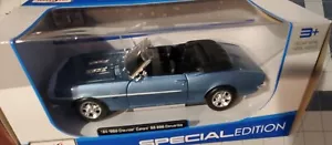 MAISTO 1968 CHEVROLET CAMARO SS 396 CONVERTIBLE BLAU 1:24 MASSSTAB 31257 NEU - Bild 1 von 11