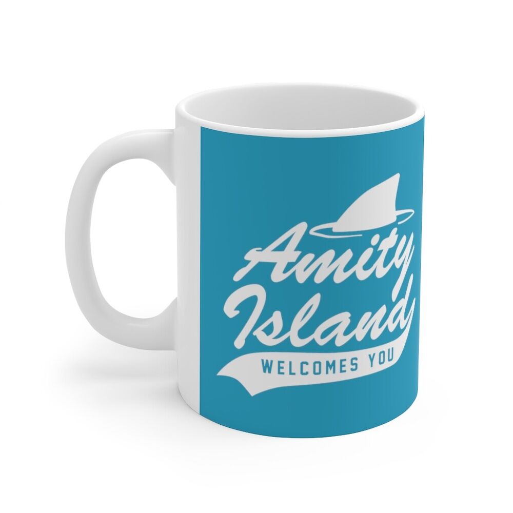 Amity Island | Mug | 11 oz | Shark Movie | Horror | Jaws | Long Island | Shark