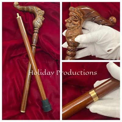 "Profesional 38"" Santa Madera Tallada Santa Bastón Bastón Accesorio Prop Nuevo" Foto 1 de 4