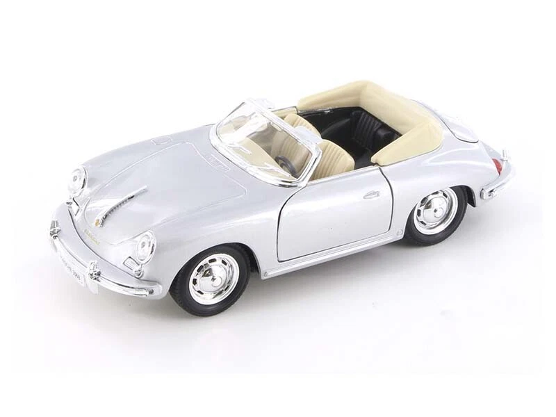 Porsche 356B Roadster Silver "NEX Models" 1/24 Diecast Model Car by Welly