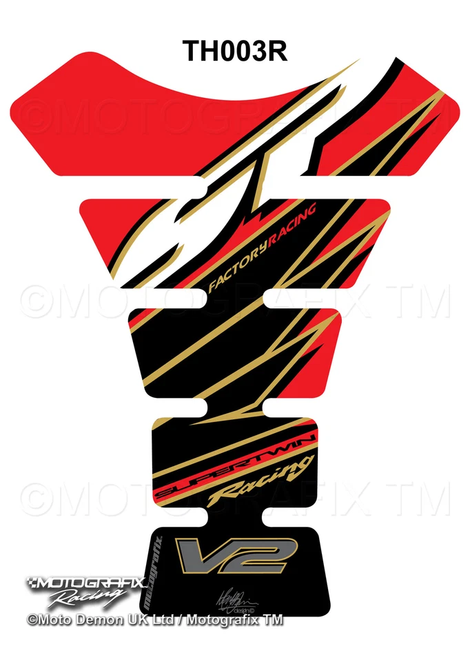 Honda VTR 1000 SP1 SP2 Motorcycle Tank Pad Tankpad Motografix 3D Gel Protector - Imagem 1 de 1