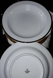 12x Scherzer Suppenteller, Teller mit Goldrand 21,5 cm Bavaria Porzellan Service - Bild 1 von 3