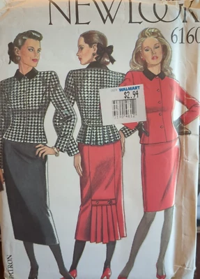 New Look Sewing pattern #6160 Misses' JACKET AND SKIRT size 8-18  UC/FF - Image 1 of 4