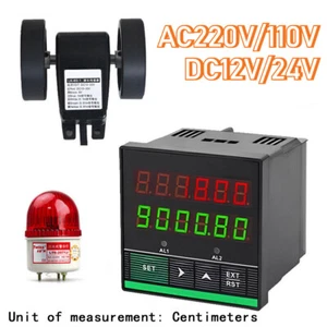 Digital Wheel Counter Rotary Roll Meter Electronic Length Measure W/ Alarm&Wheel - Picture 1 of 9