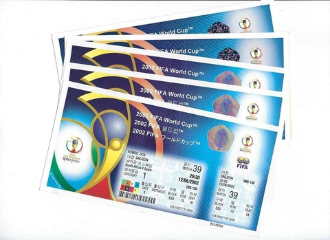 FIFA World Cup 2002 KOREA/JAPAN Unused Tickets; More Matches!! Cover
