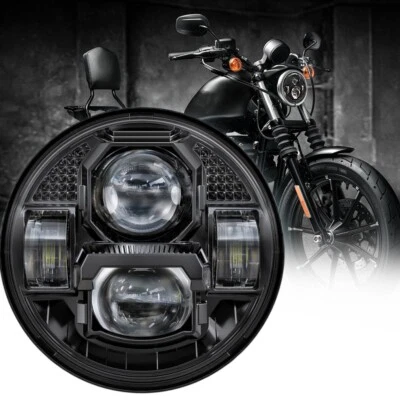 Faro LED aprobado por el DOT 5 3/4 pulgadas 84W con lámpara de haz alto/bajo para motocicleta Foto 1 de 4