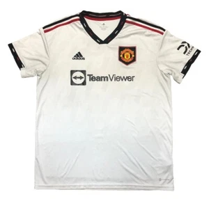 Camiseta deportiva Adidas Manchester United FC 22/23 visitante para hombre XL fútbol *manchas - Imagen 1 de 18