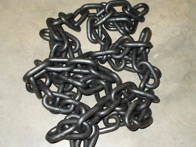 GOVERNMENT BOLT CUTTER PROOF 8 Ft. Govt Surplus Oxidized 3/8" Security Chain Hardened Steel