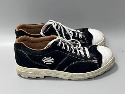 Zapatos de tacón grueso Skechers Shell Toe negros gamuza blancos para hombre 10 EU 44 de colección años 90 Foto 1 de 4