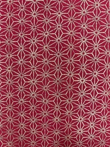 Oriental cotton fabric red gold star furoshiki Christmas Xmas wrapping cloth - Picture 1 of 4