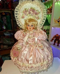 Muñeca Pat Loveless Victoriana Jumeau Rosa Satinado Reproducción Antigua 20" - Imagen 1 de 9