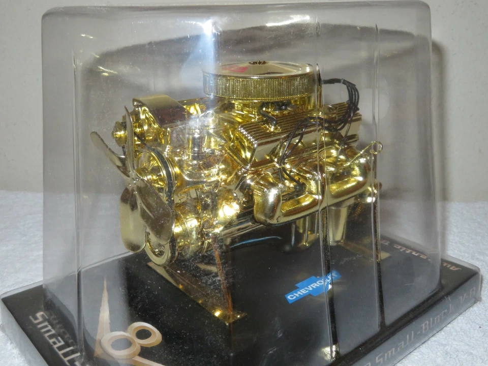 BRONZE PLATED CHEVROLET 350 SMALL-BLOCK V-8 ENGINE 1:6 LIBERTY TURNING PARTS - Image 1 of 4