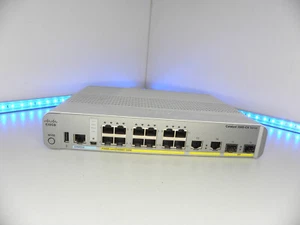 Cisco Catalyst WS-C3560CX-12PC-S 12x ports Gigabit Ethernet 2x 1G SFP + commutateur #K - Photo 1/4