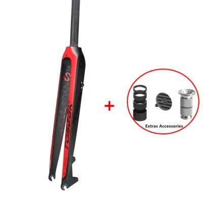 TOSEEK Carbon Fiber Fork 26/27.5/29in Rigid Mountain Bike Fork Disc Brake Forks - Image 1 of 4