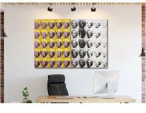 Andy Warhol - Collage Monroe - Amarillo - Arte Pop - Estampado de Arte en Pared de Lona - Imagen 1 de 6