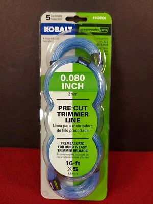 Kobalt Greenworks Pro 5pk .080 Easy Load Trimmer Refills #1438130 - Image 1 of 4