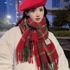 Large Cashmere Scarves Thicken Warm Scarf Classic Tassel Shawl  Girl