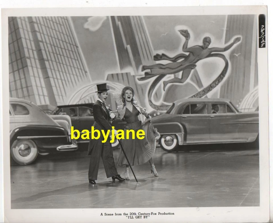 FOTO ORIGINAL 8X10 JUNIO HAVER GLORIA DEHAVEN EN DRAG 1950 I'LL GET BY ROCKEFELLER  Foto 1 de 1