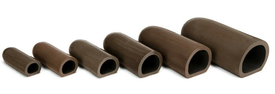 D shape BLACKOUT ceramic breeding hiding fish cave spawning shelter for Plecos L - Image 1 of 2