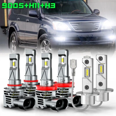 For Lexus GX470 2003-2009 6000K LED Faro Alto / Luz de cruce + Luces antiniebla - Image 1 of 4