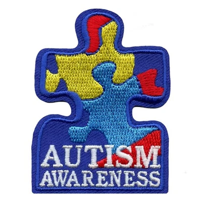 Autism Awareness Puzzle Embroidered Iron On Patch - Image 1 of 2