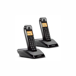 Teléfono Fijo Inalámbrico Teléfono Inalámbrico Motorola S1202 2 Piezas Negro - Imagen 1 de 2