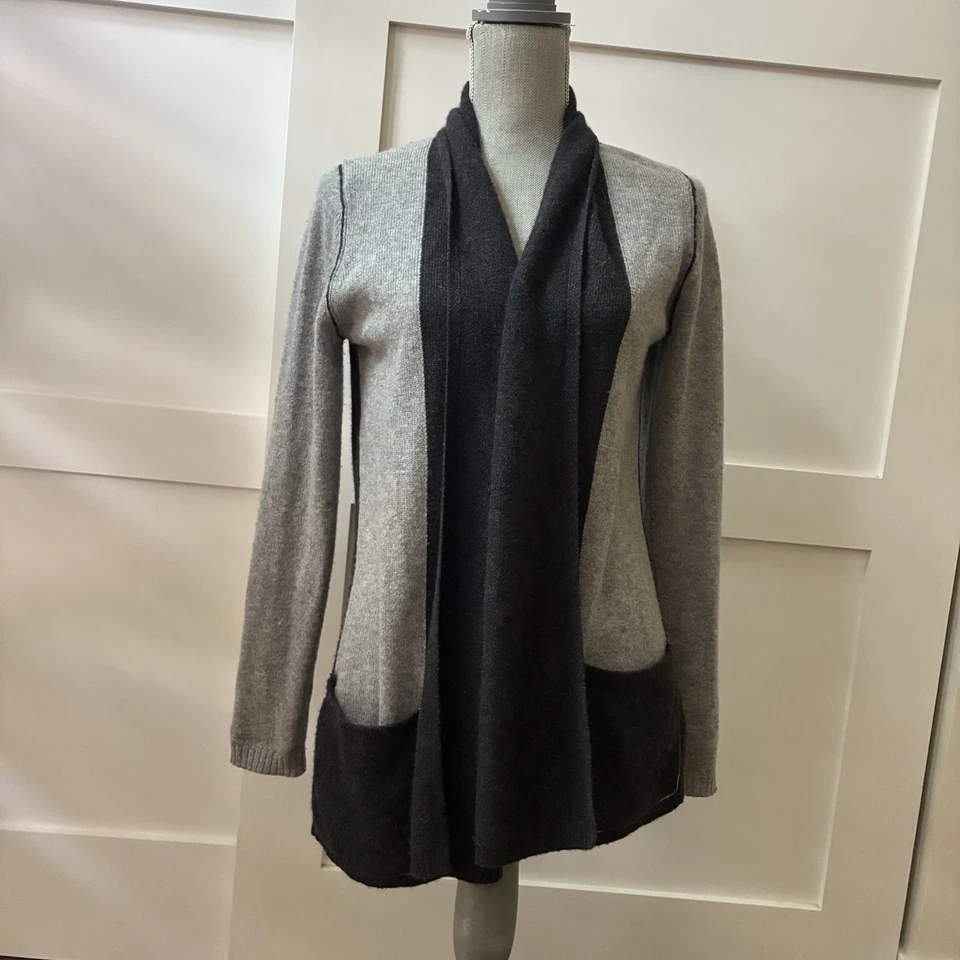 Cardigã Feminino Branco+Warren Cashmere Frente Aberta Tamanho M - Imagem 1 de 4