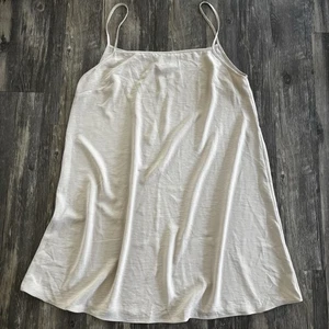 Vania Romoff Slip Dress Silk Womens Large tank neutral nude lightweight - Picture 1 of 7