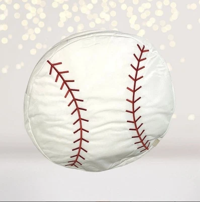 Funda redonda de almohada de béisbol de 17 pulgadas con cremallera y almohada Foto 1 de 4