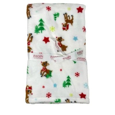Rudolph El Reno Nariz Roja Manta Suave Felpa Talla 30”x 34” NUEVO Foto 1 de 4
