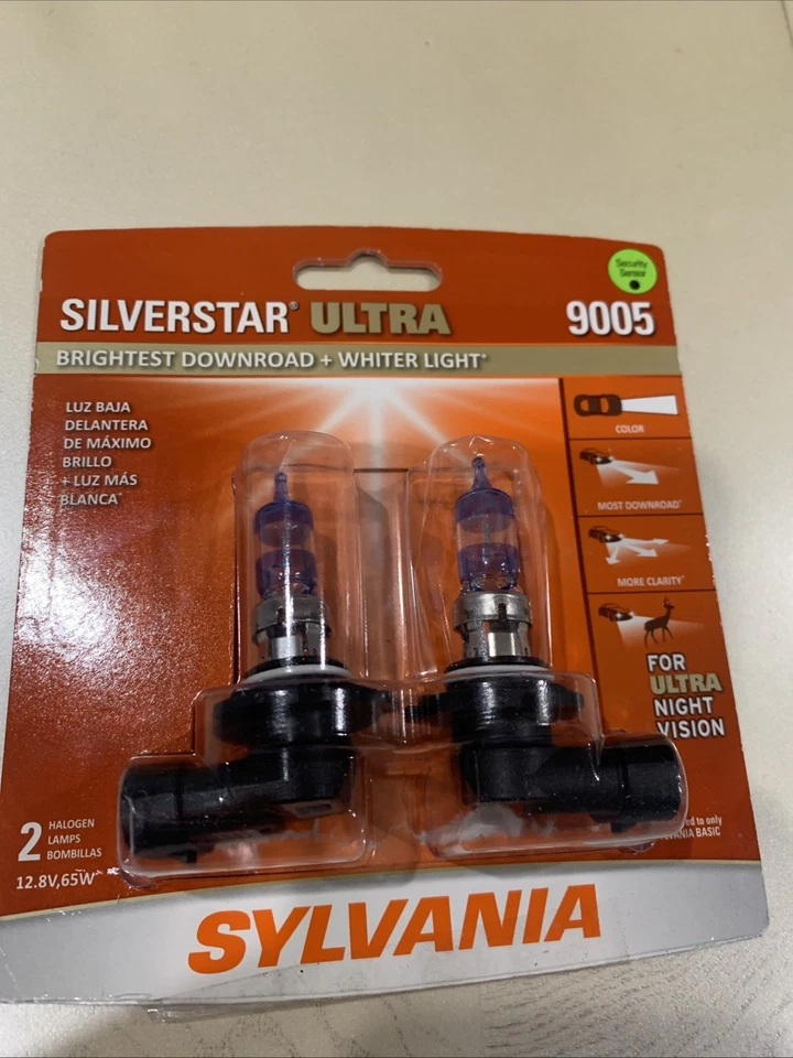 Sylvania SilverStar Ultra 9005 HB3 65W Dos Bombillas Cabeza Luz Luz Luz Baja Actualización T Foto 1 de 2