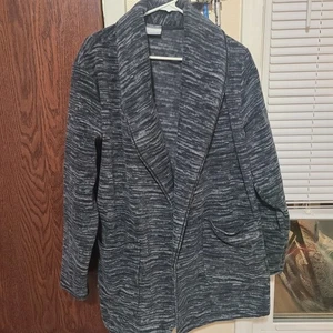 Cardigan long femme ouvert Columbia taille XL manches longues poches polaire gris - Photo 1/8