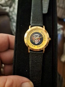 Presidential Retreat Camp David Watch 18k Gold Plated Needs Battery NEW! - Picture 1 of 8