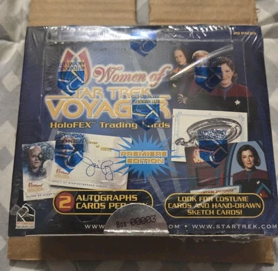 Star Trek Women of Voyager HoloFEX 2001 caja de tarjetas sellada con 2 autógrafos bajo #00003 Foto 1 de 4