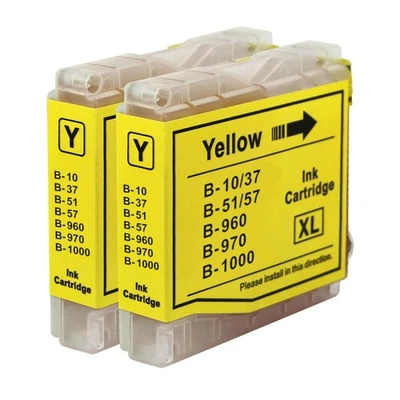 2 Tintenpatronen gelb kompatibel mit Brother DCP-157C, DCP-750CN, MFC-235C - Bild 1 von 4