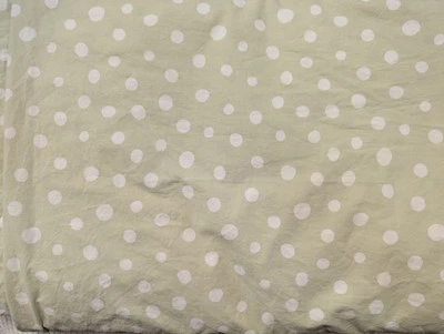 Пододеяльник Pottery Barn F/Q Lt зеленый/белый в горошек, двусторонний *см. описание* - Изображение 1 из 4