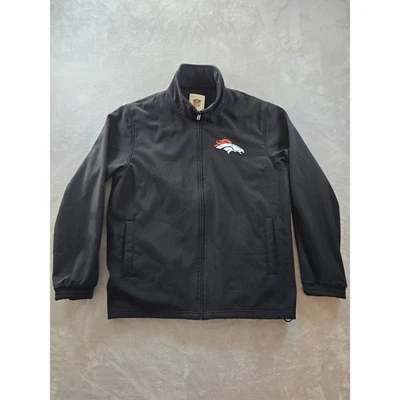 Chaqueta Denver Broncos Para Hombre Grande Negra Cremallera Completa Softshell Forrada Bolsillos G-III Foto 1 de 4
