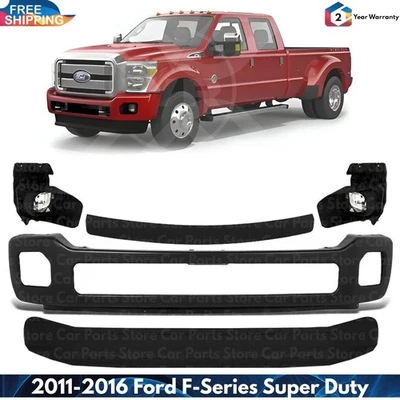 Front Bumper Paintable Kit with Fog Light For 2011-2016 Ford F-Series Super Duty Foto 1 de 4