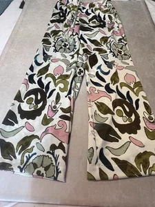 #3747. Joie Women's Colorful Wide Leg Pants w/Elastic & Drawstring Waist. Size M - Picture 1 of 11