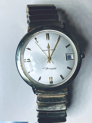 Reloj automático suizo para hombre Hamilton Thin-O-Matic oro fino 14K años 60 70 .585 Foto 1 de 4