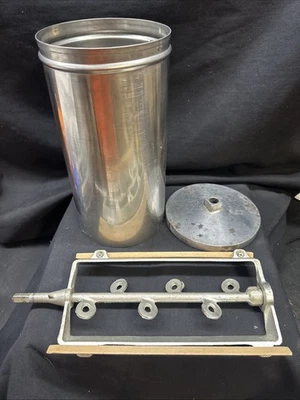 Bote congelador de helados White Mountain vintage de 6 cuartos, tapa, paleta con tablero Foto 1 de 4