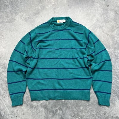 Suéter Clásico Sur Para Hombre Rayas Años 90 Vintage Suave Pullover Grande  Foto 1 de 4