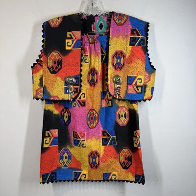 Conjunto Falda Chaleco Azteca Suroeste Abierto Concho Cuero Borla De Colección Cuadrado Casero S Foto 1 de 4