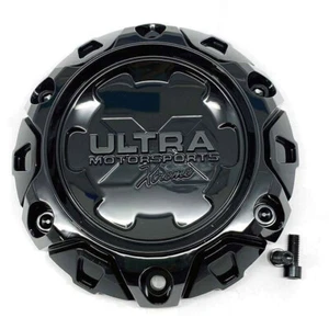 Ultra Motorsports Xtreme Center Cap 89-0056BKX Gloss Black / Black Logo 5/6-lug - Picture 1 of 6