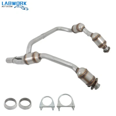 New Front Y Pipe Catalytic Converter Set 2007 2008 2009 For Jeep Wrangler 3.8L Foto 1 de 4